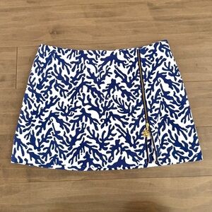 Lilly Pulitzer Auden Treasure Navy and White Patterned Skort Skirt